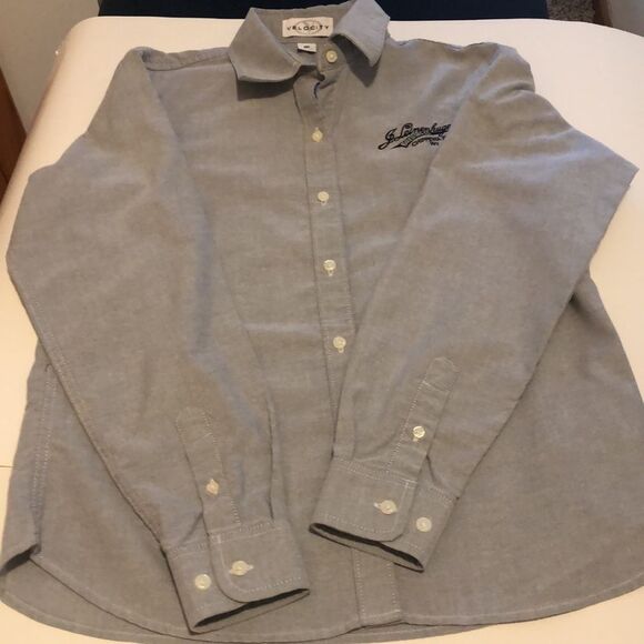 Velocity J Leinenkugel Gray Long Sleeve Button Down Casual Shirt Men’s Size M - Picture 12 of 12